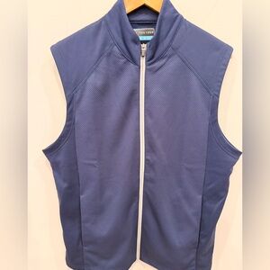 PGA TOUR Mens Medium Blue Golf Performance Zip Vest Stretch Athletic Layer